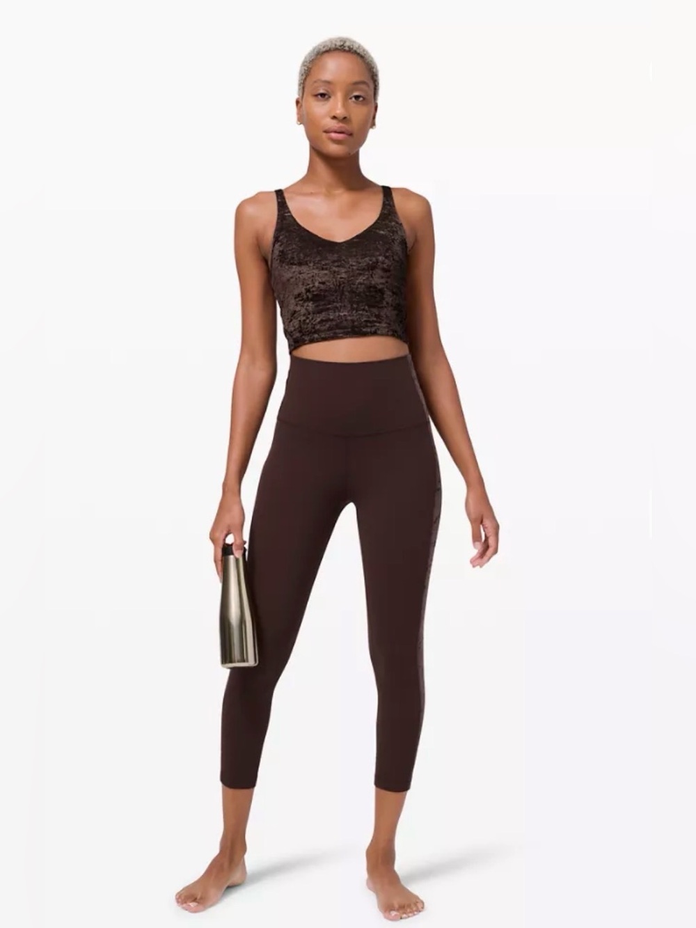 Lululemon Align Tank Crushed Velvet Size 6 French Press | Brown
